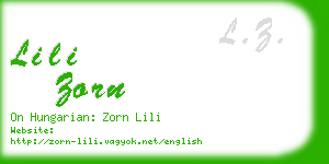 lili zorn business card